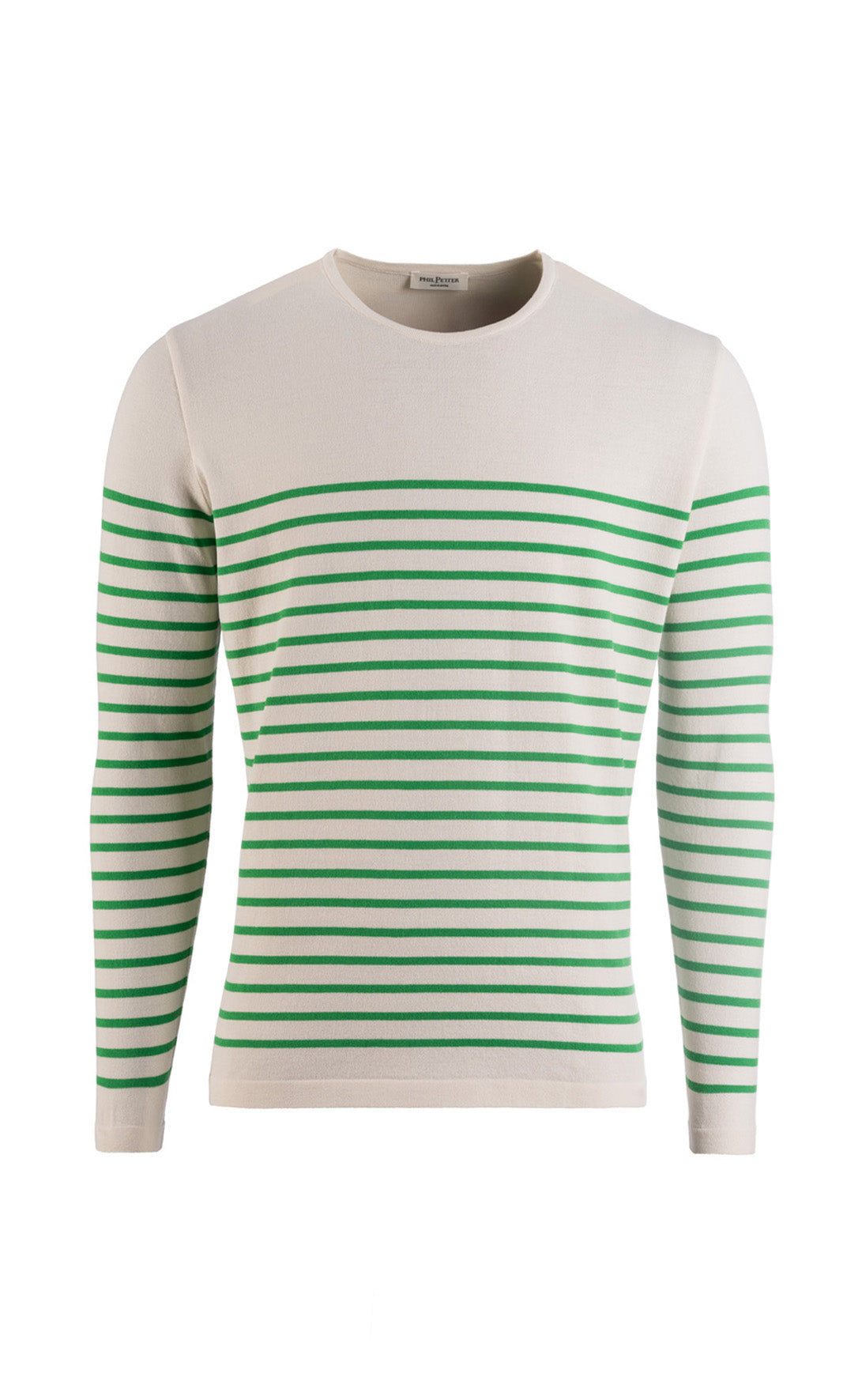 Ribbed sweater in textured viscose with natural elasticity