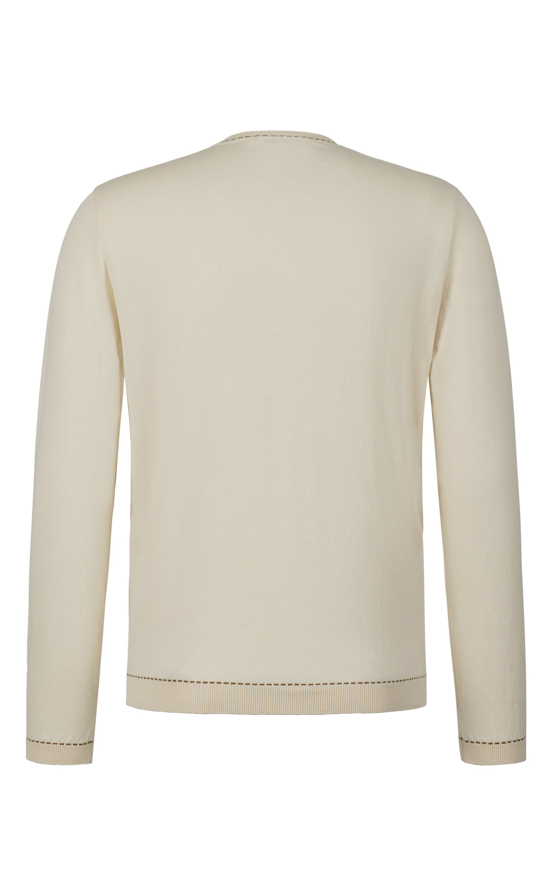 Round-neck sweater in the finest cotton, relaxed fit