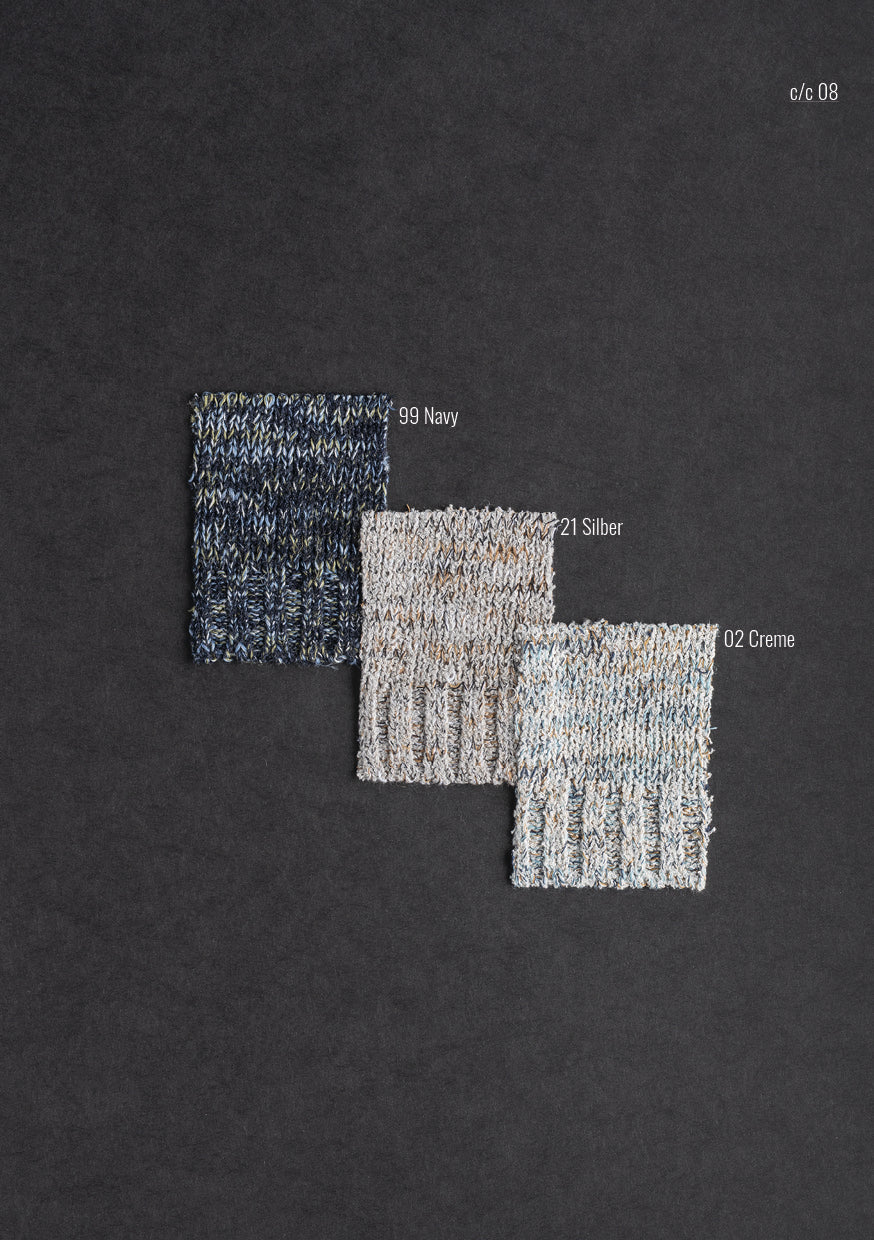 Cotton-linen mouliné jumper, relaxed fit