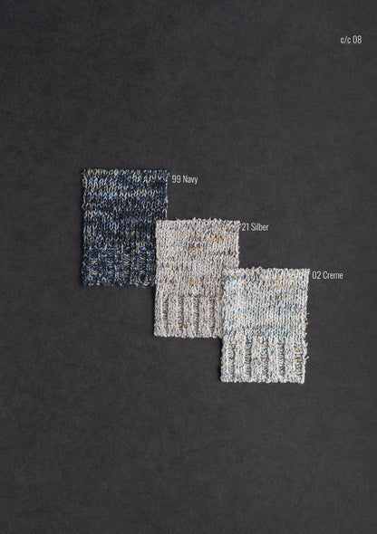 Cotton-linen mouliné jumper, relaxed fit