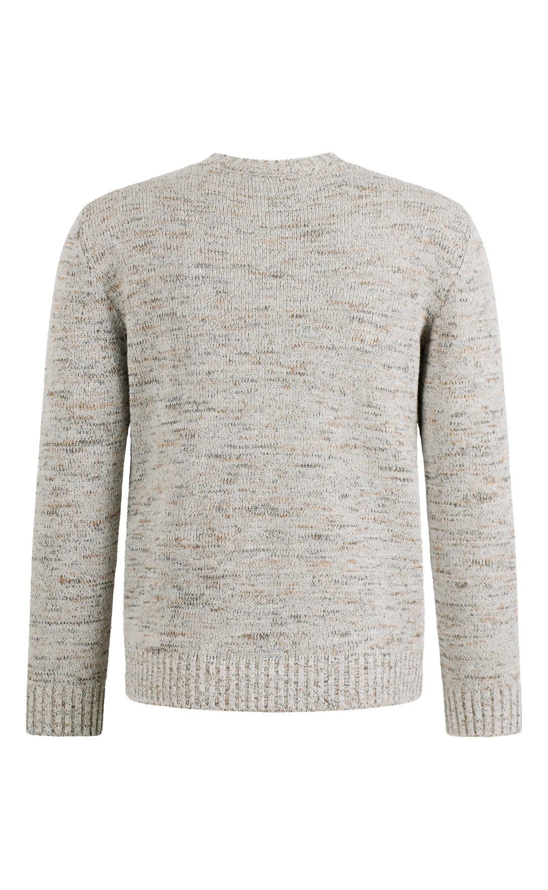 Cotton-linen mouliné jumper, relaxed fit