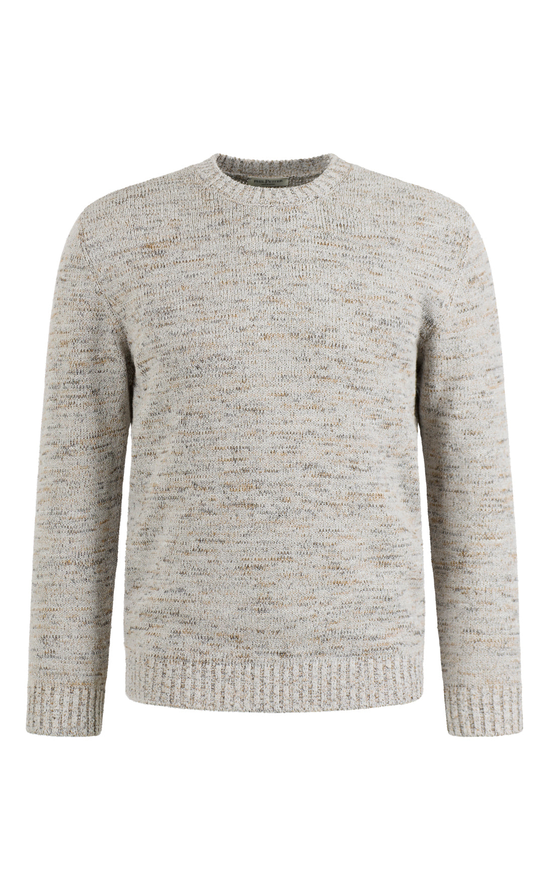 Cotton-linen mouliné jumper, relaxed fit