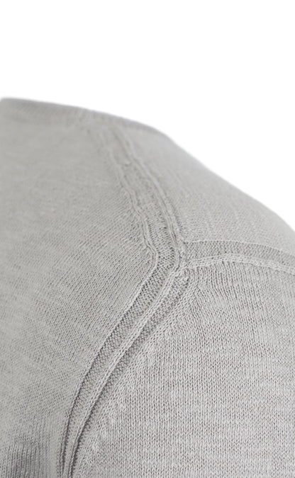 Sweater in soft cotton slub yarn, relaxed fit