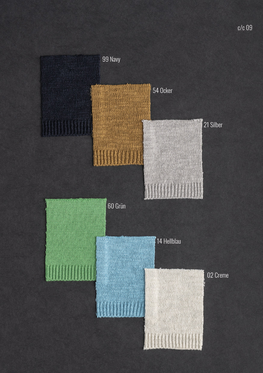 Short-sleeved sweater in soft cotton slub yarn, relaxed fit