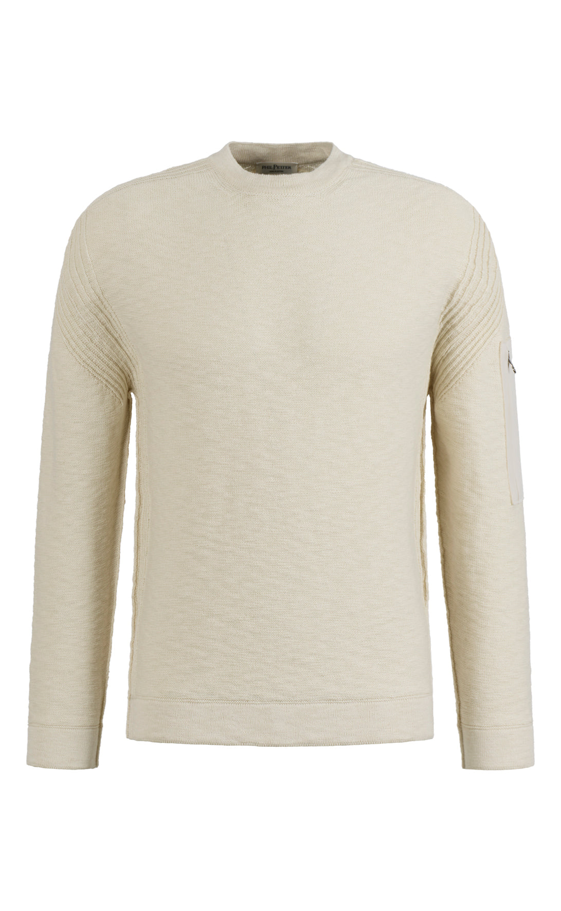 Sporty sweater made of soft cotton with a zip pocket on the arm, relaxed fit