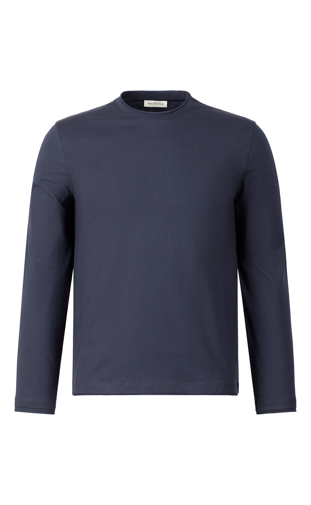 Long-sleeve shirt in the finest Pima cotton jersey, regular fit