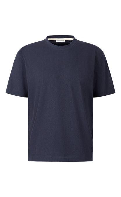 T-shirt in a cooling cotton-linen blend, relaxed fit