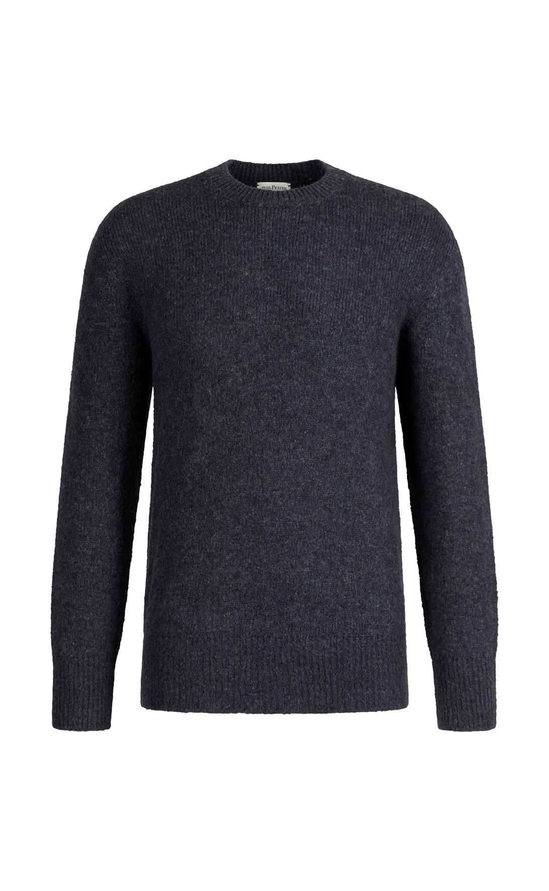 Seamlessly knitted sweater in super-soft tweed yarn, relaxed fit
