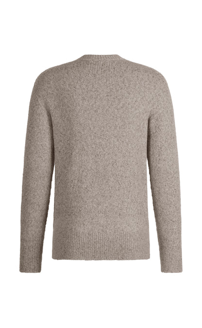 Nahtlos gestrickter Pullover aus supersoftem Tweedgarn, relaxed fit