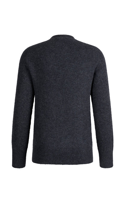 Seamlessly knitted sweater in super-soft tweed yarn, relaxed fit
