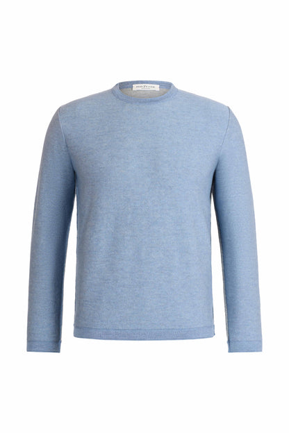 Leichter Doubleface-Pullover: außen Merino-, innen Baumwolle, relxed fit