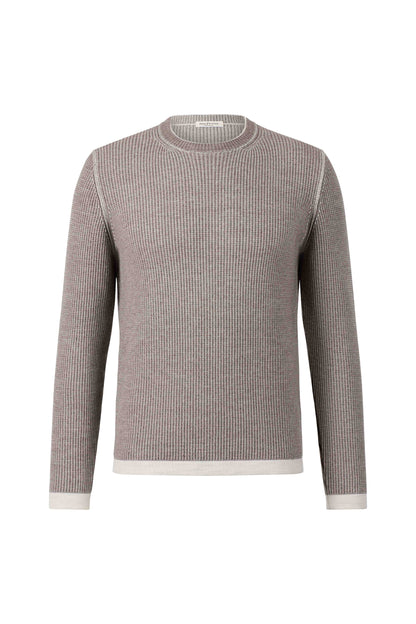 Sportlicher Two-tone Pullover aus Merino-Baumwollmix, relaxed fit