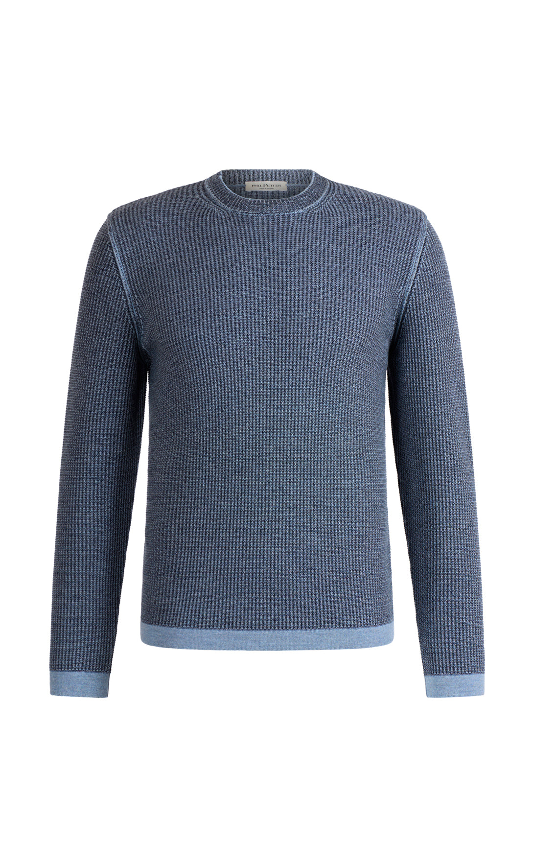 Sportlicher Two-tone Pullover aus Merino-Baumwollmix, relaxed fit