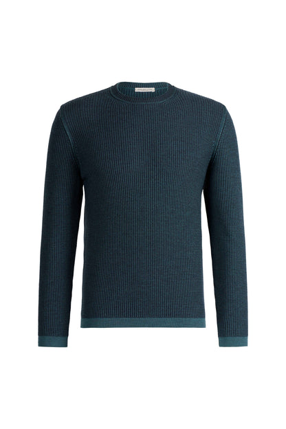 Sportlicher Two-tone Pullover aus Merino-Baumwollmix, relaxed fit