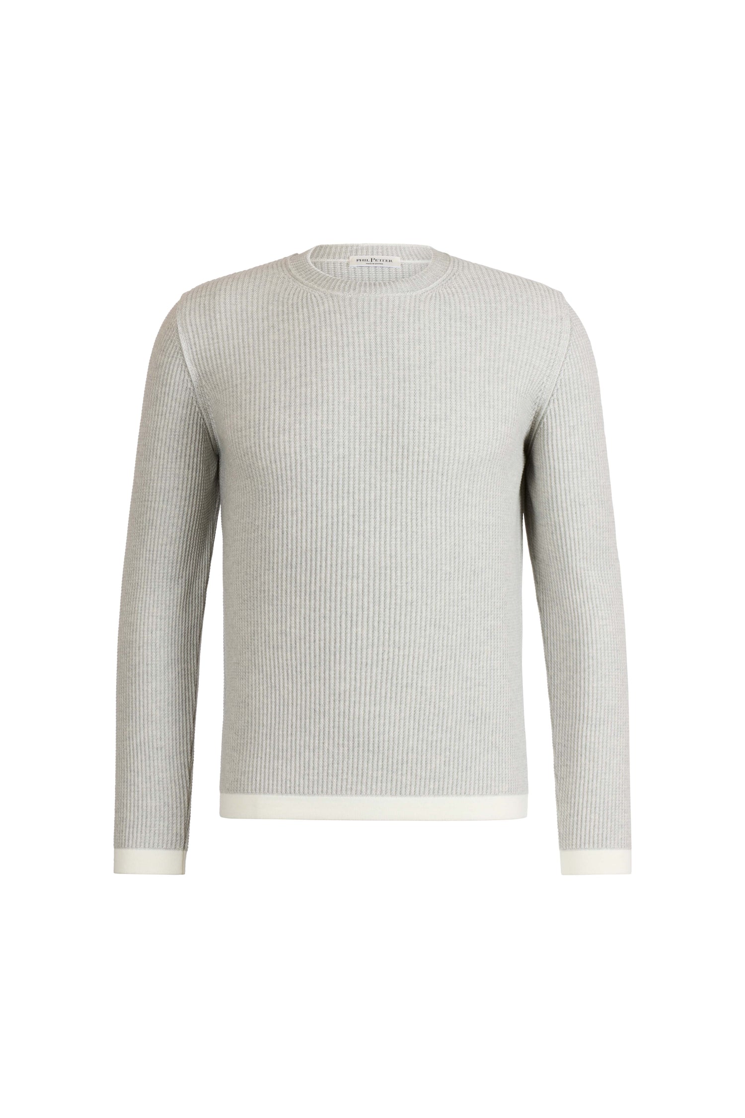 Sportlicher Two-tone Pullover aus Merino-Baumwollmix, relaxed fit
