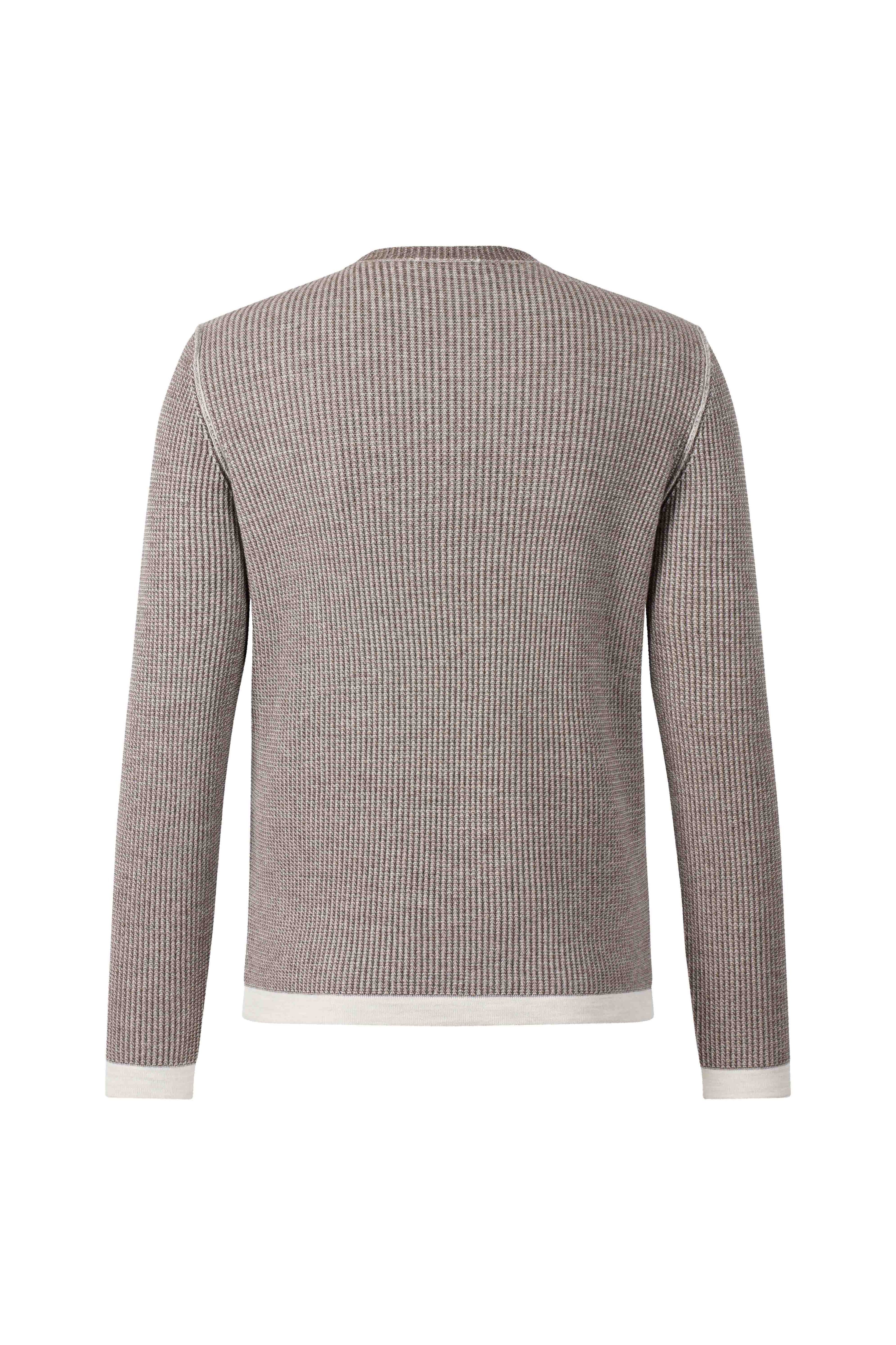 Sportlicher Two-tone Pullover aus Merino-Baumwollmix, relaxed fit