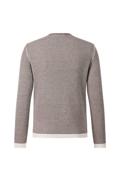 Sportlicher Two-tone Pullover aus Merino-Baumwollmix, relaxed fit