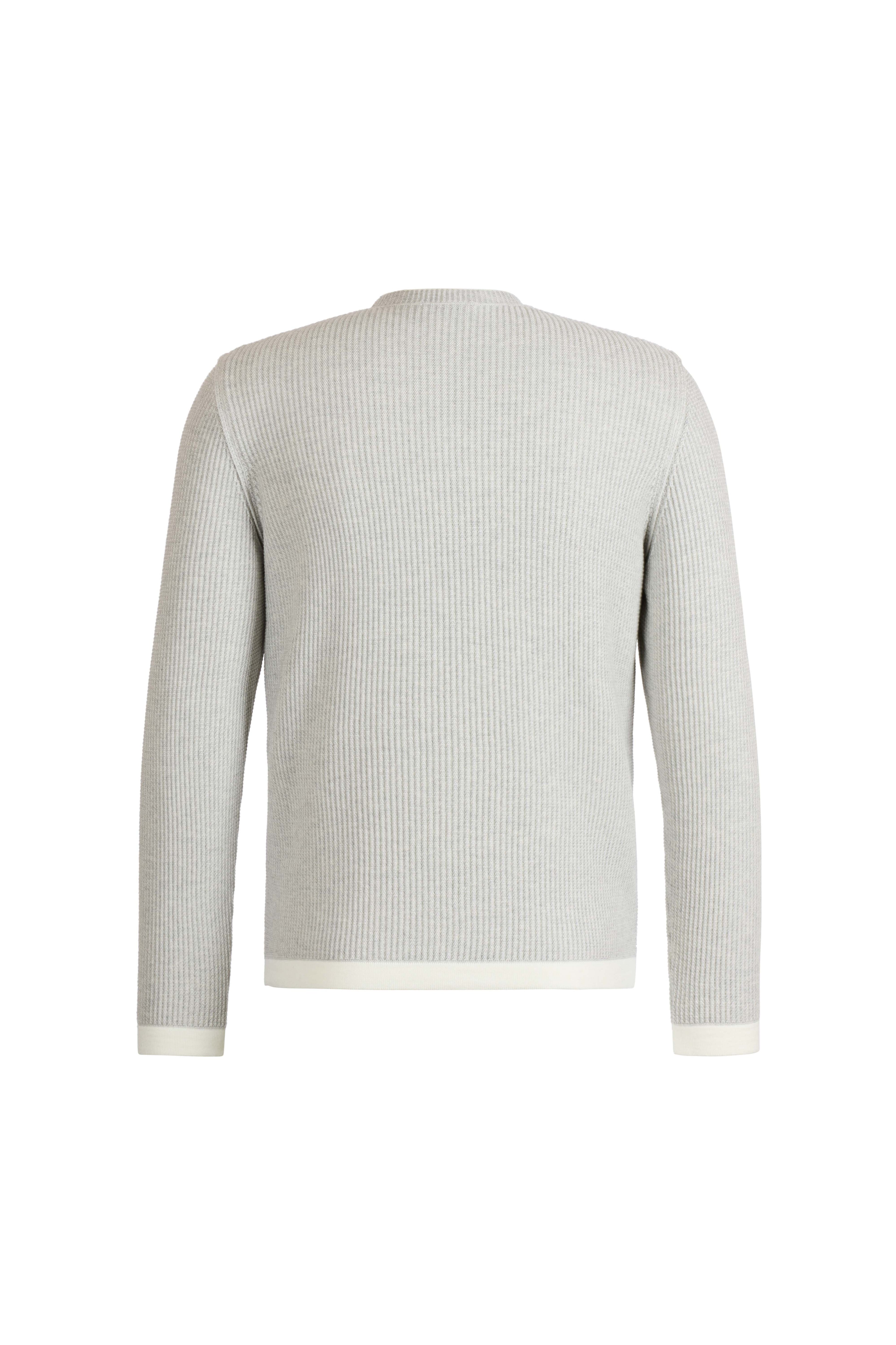 Sportlicher Two-tone Pullover aus Merino-Baumwollmix, relaxed fit