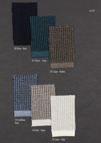 Sportlicher Two-tone Pullover aus Merino-Baumwollmix, relaxed fit