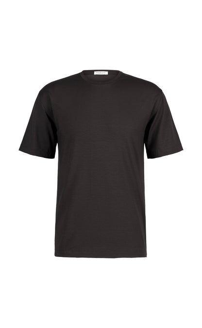 Pflegeleichtes Premium-T-Shirt aus dezent körnigem Viskose-Jersey, relaxed fit