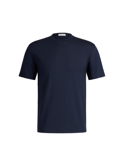 Easy-care premium T-shirt in subtly textured viscose jersey, relaxed fit