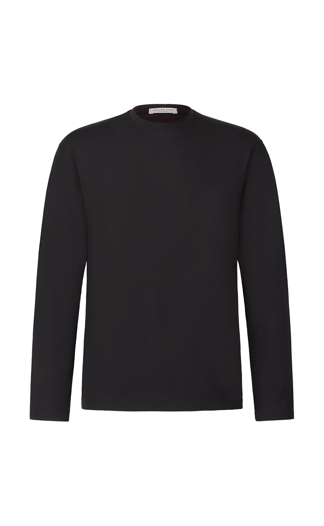 Easy-care premium long-sleeve shirt in a subtly textured viscose jersey, relaxed fit