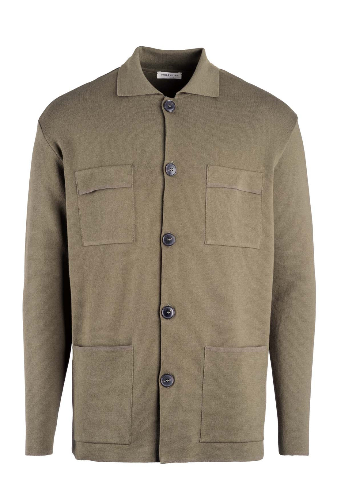 Milano knit overshirt made of finest cotton, relaxed fit