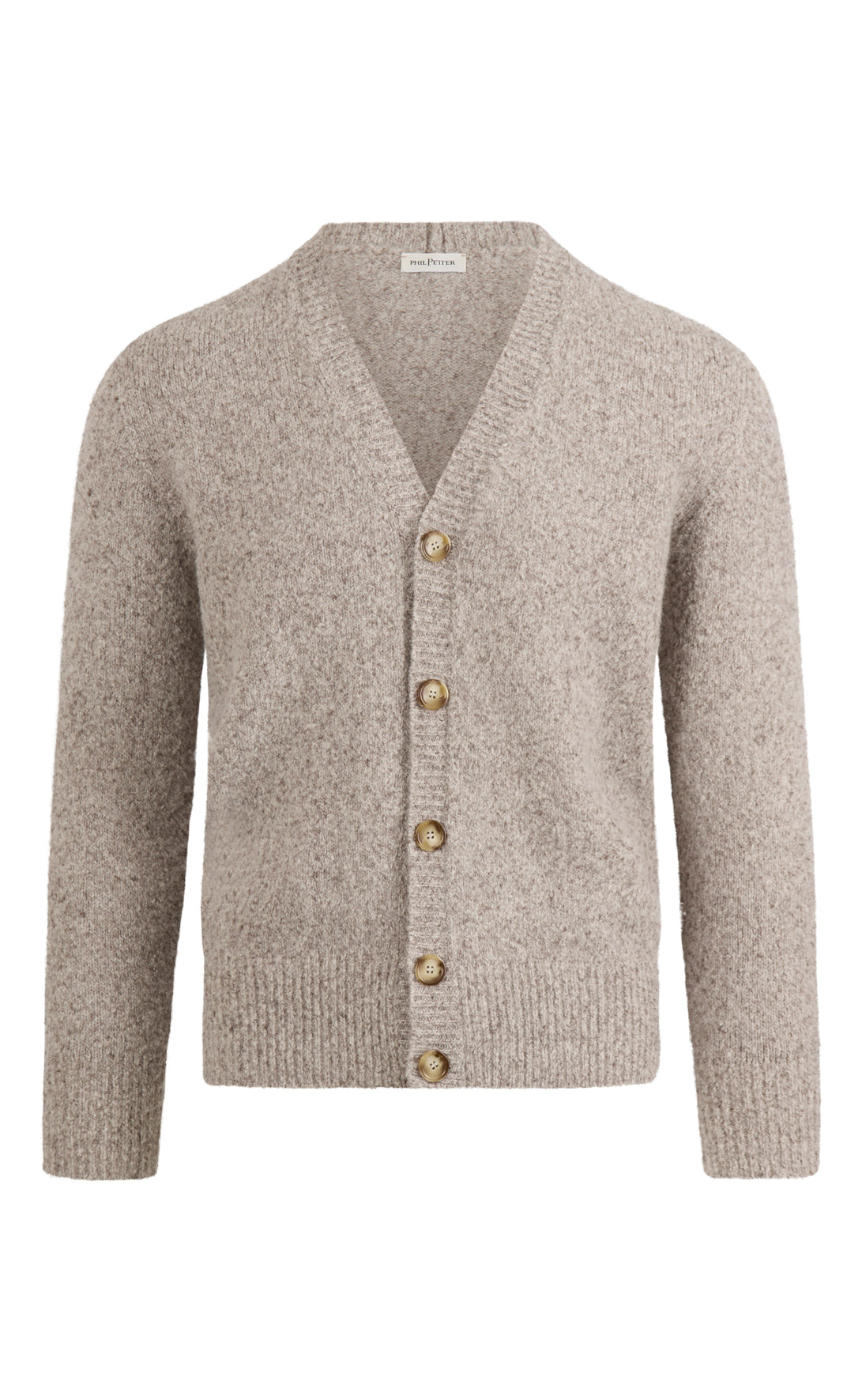 Supersoft cardigan in a tweed look, relaxed fit
