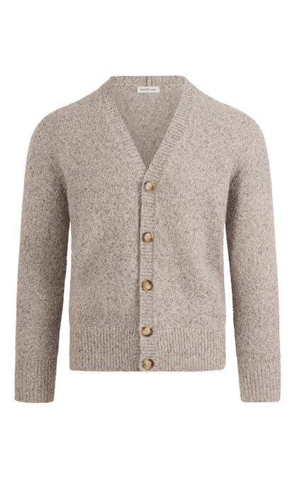 Supersoft cardigan in a tweed look, relaxed fit