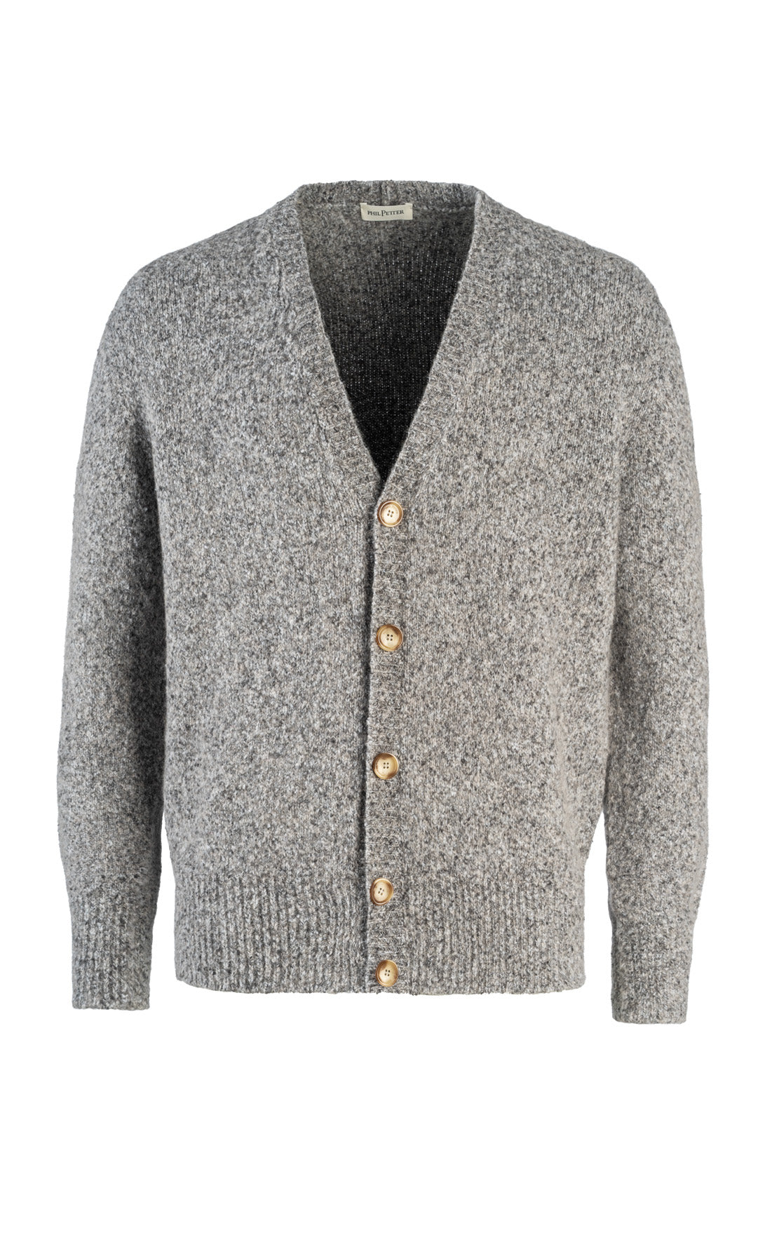 Supersoft cardigan in a tweed look, relaxed fit