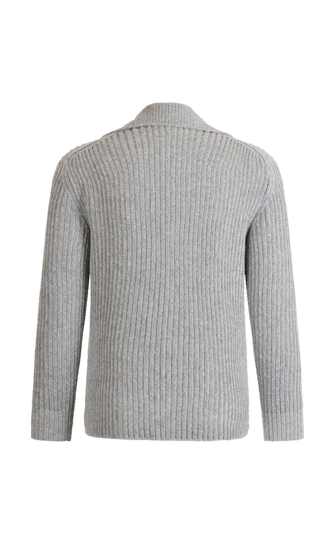 Overshirt made of lightweight Merino bouclé yarn with a ribbed structure, relaxed fit