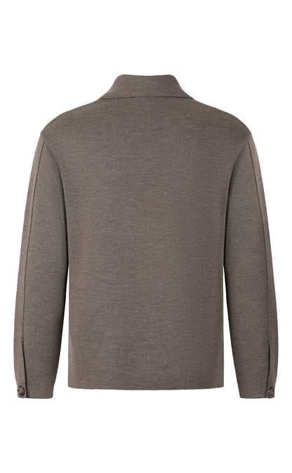 Robustes Strick-Overshirt aus feinster Merinowolle, relaxed fit