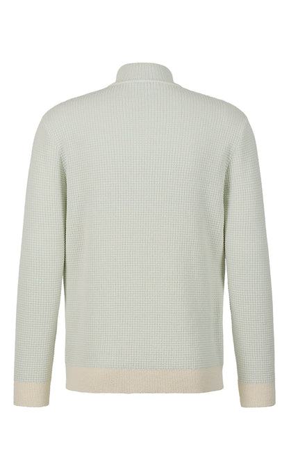 Zip jacket made of cotton bouclé and cooling cotton