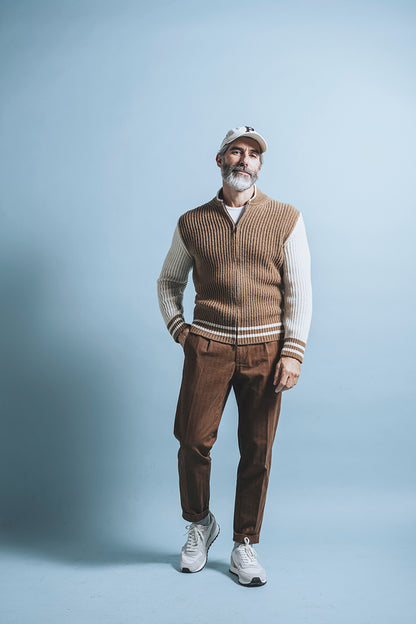 College jacket made of lightweight merino bouclé yarn with a ribbed structure, relaxed fit