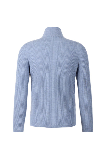 Zippjacke in markanter Rippstruktur, nahtlos gestrickt aus feinster Merinowolle, regular fit