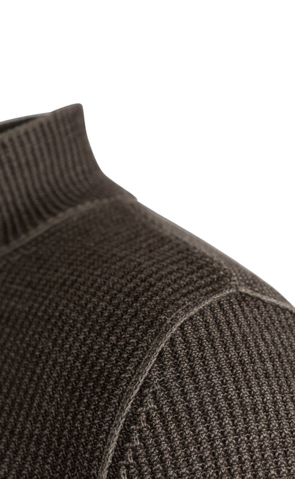 Sportliche Two-tone Zippjacke aus Merino-Baumwollmix, relaxed fit