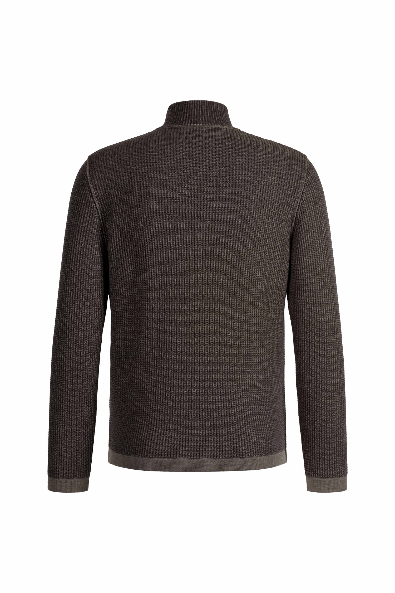 Sportliche Two-tone Zippjacke aus Merino-Baumwollmix, relaxed fit