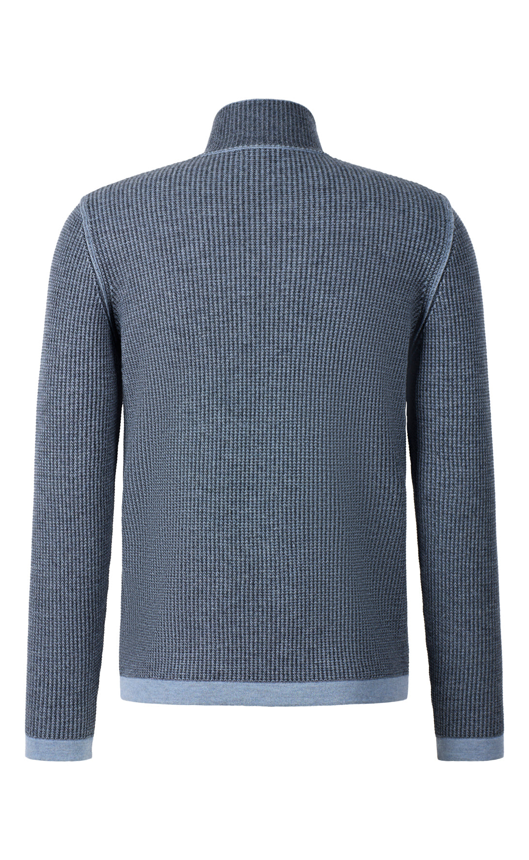 Sportliche Two-tone Zippjacke aus Merino-Baumwollmix, relaxed fit