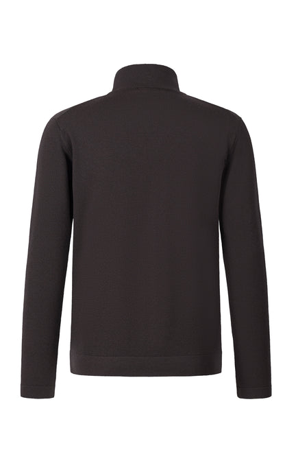 Super comfortable merino wool zip-up jacket with functional stretch, regular fit