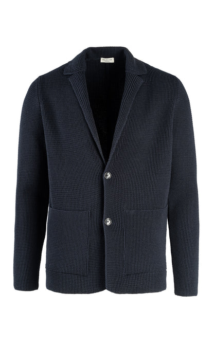 Knitted jacket made of &amp;gt;10,000m finest Merino wool, regular fit