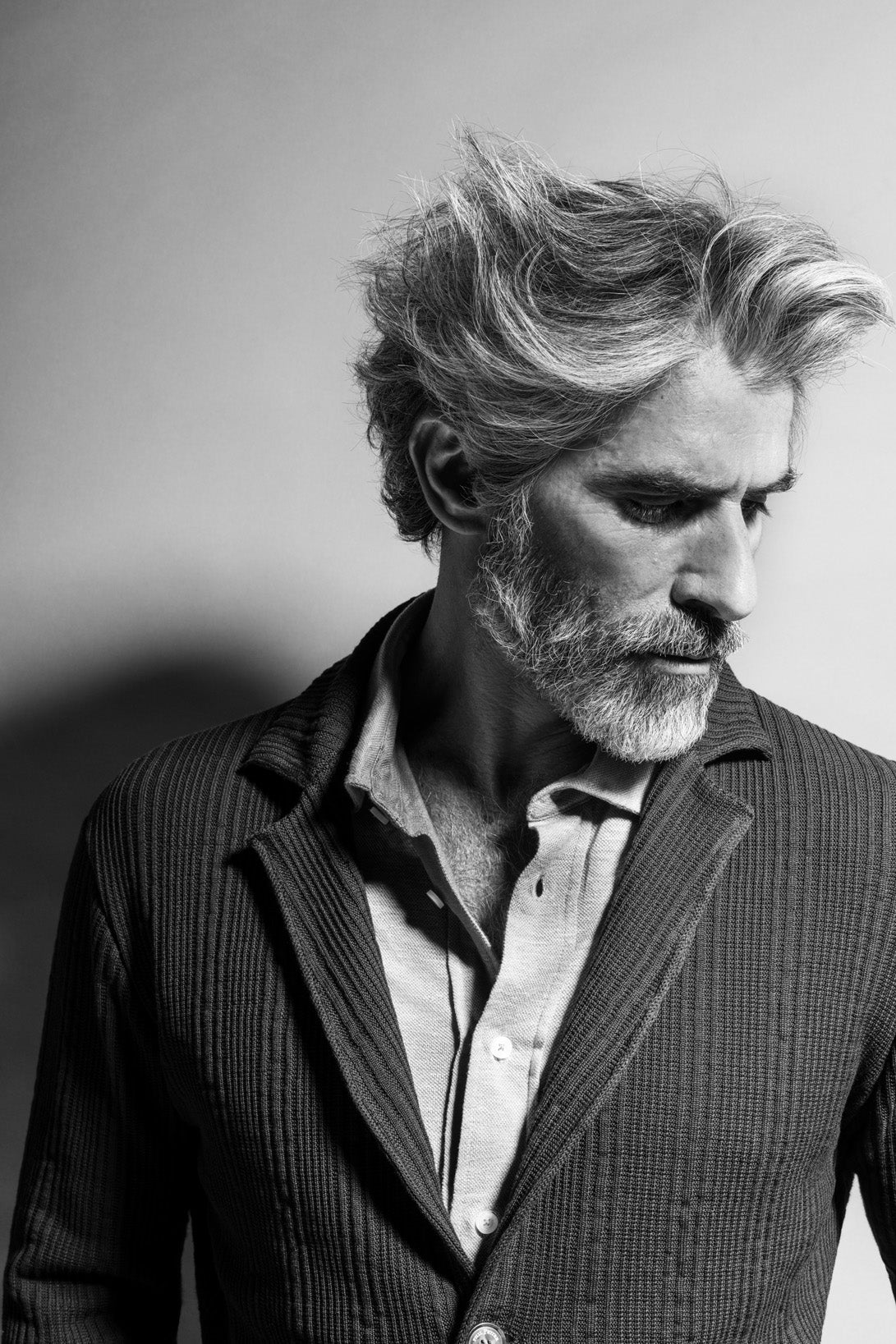 Knitted blazer made from the finest cotton, seersucker knit, accurate fit