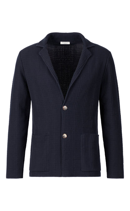 Knitted blazer made from the finest cotton, seersucker knit, accurate fit