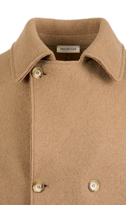 Caban jacket made of 100% felted merino wool, relaxed fit