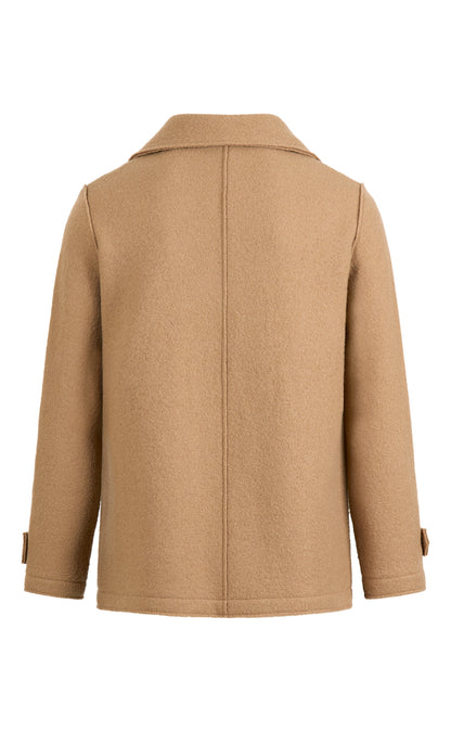 Caban jacket made of 100% felted merino wool, relaxed fit