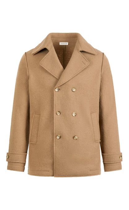 Caban jacket made of 100% felted merino wool, relaxed fit