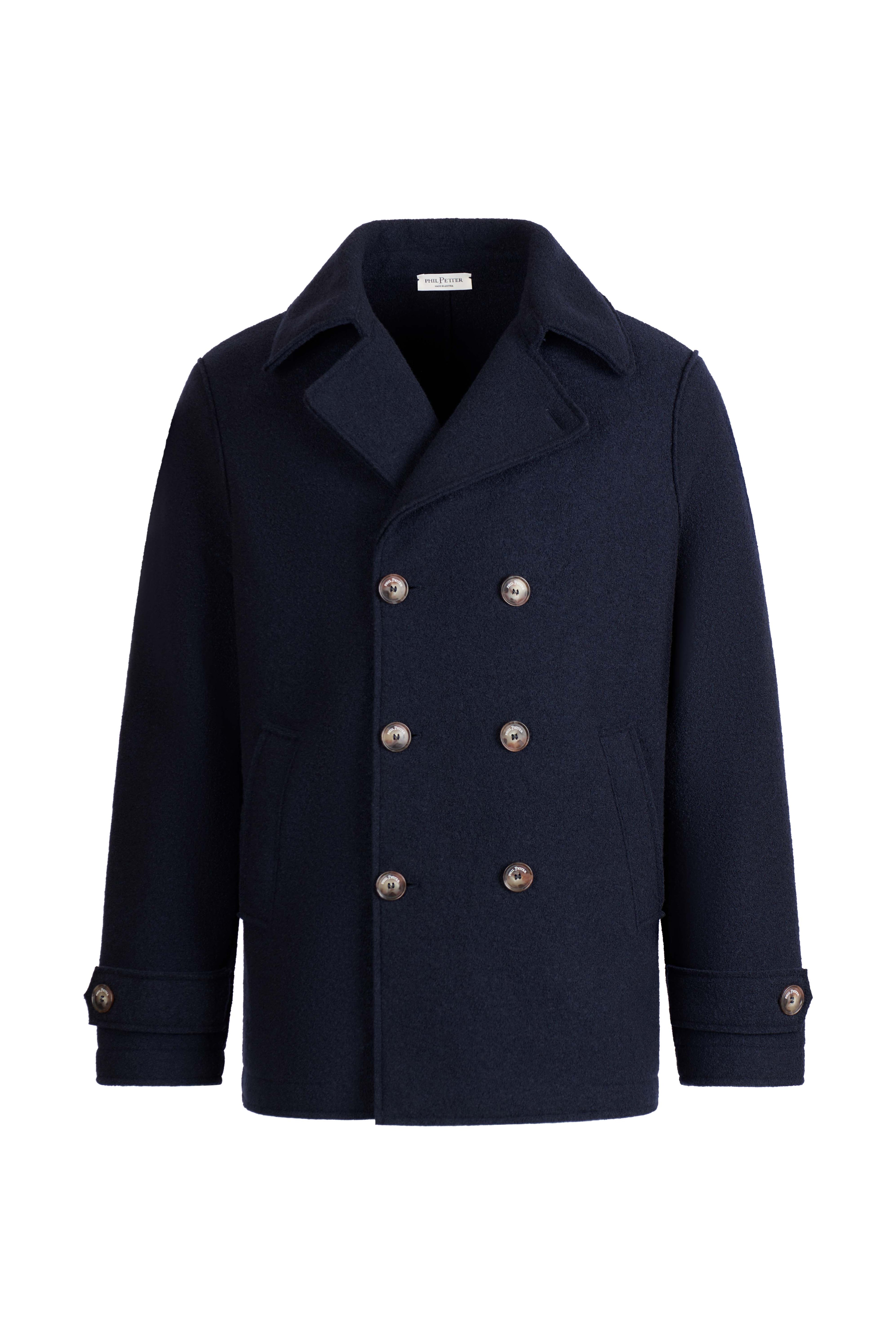 Cabanjacke aus reinem Outdoor-Merino-Wollwalk, relaxed fit