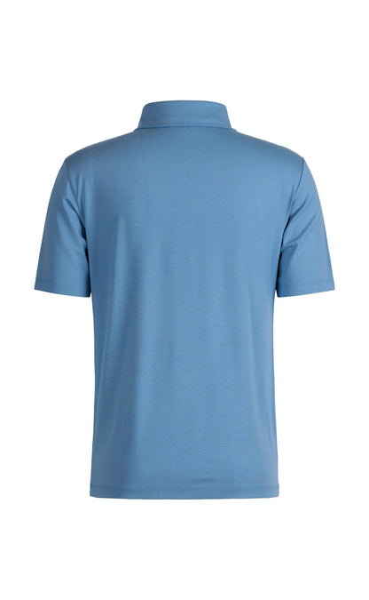 Polo shirt made of premium jersey, short sleeve, with button placket
