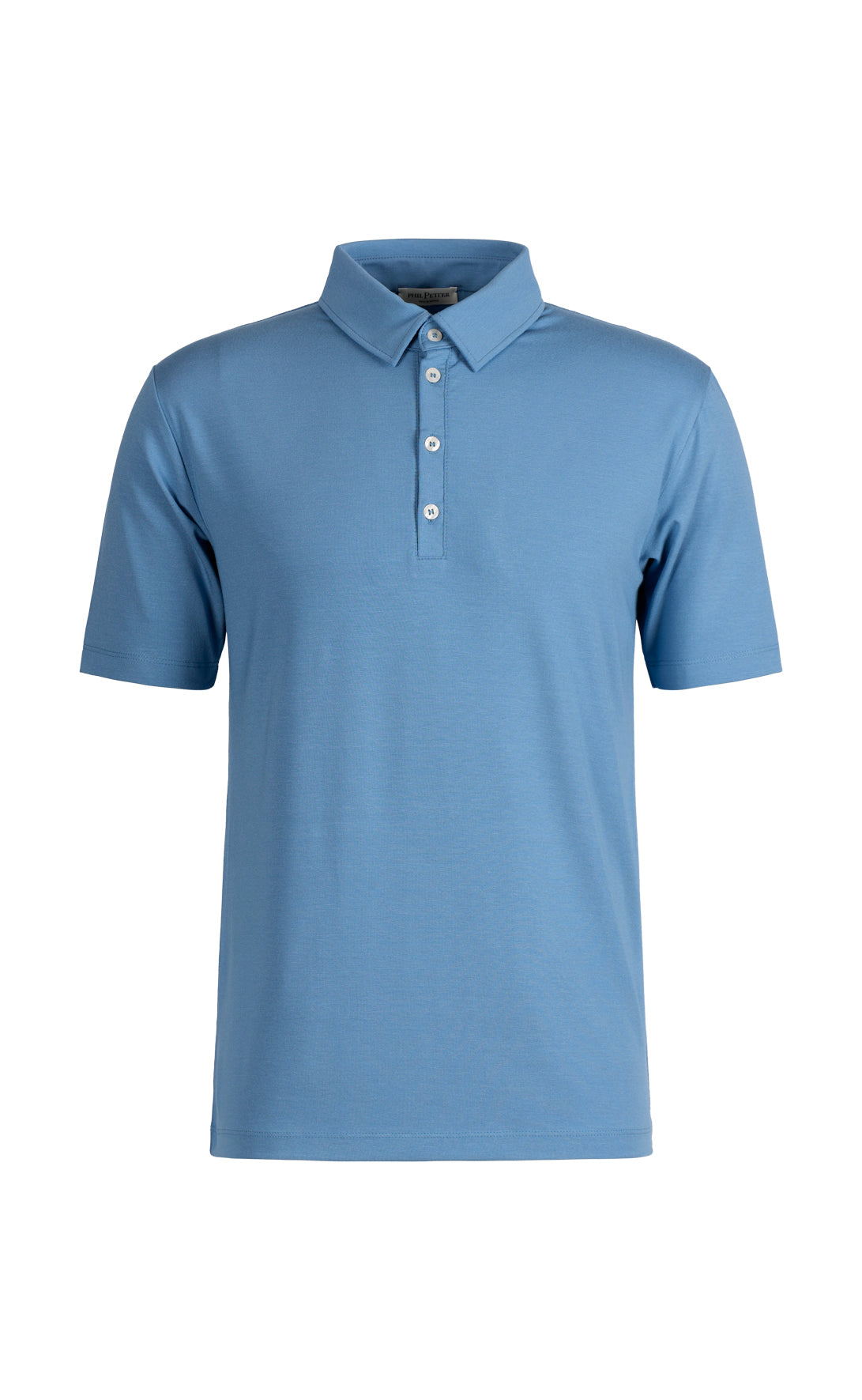 Polo shirt made of premium jersey, short sleeve, with button placket