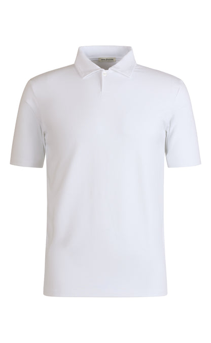 Polo shirt made of premium viscose jersey, 1-button
