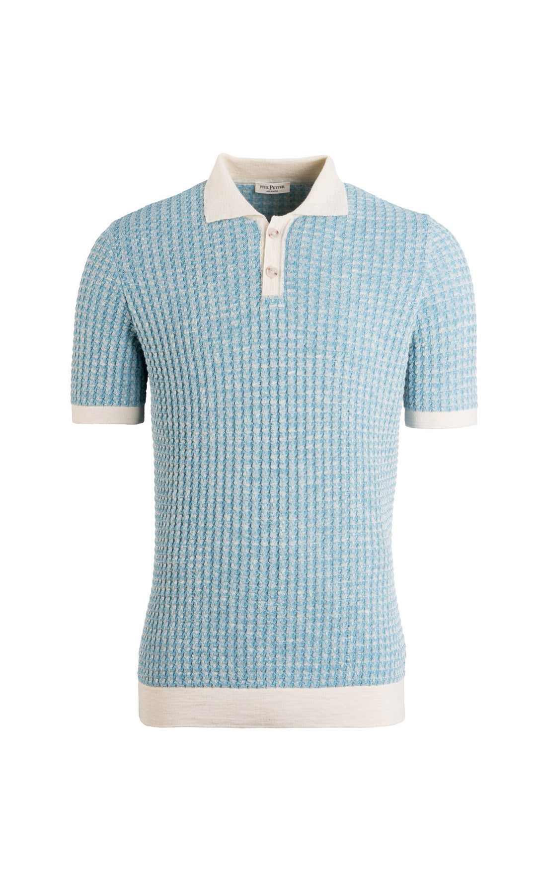 Polo aus Leinen-Baumwoll-Strick, normale Passform